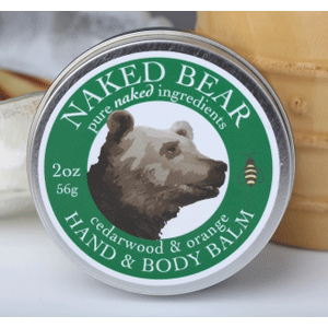 Naked Bear Hand Balm Cedarwood & Orange 2oz Tin Naked Bear, natural, Hand Balm, Cedarwood, Orange